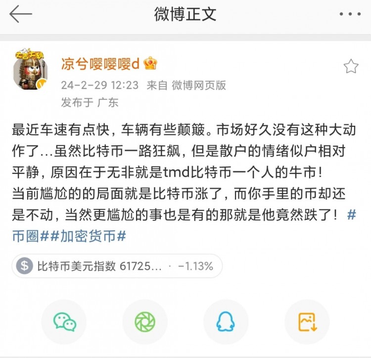 Liangxi's Complaint About Altcoins