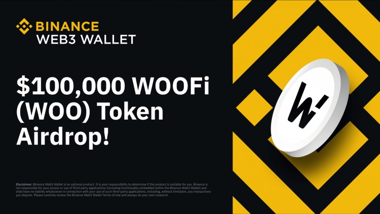 Binance Web3 錢包空投：價值 100,000 美元的 WOOFi (WOO) 等你來拿！
